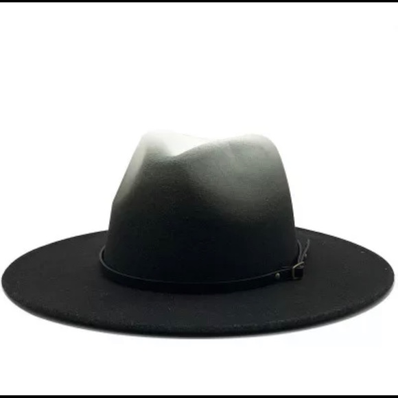 Bea Cali Accessories - (Last 2) Wide brim fedora hat, belt around - black/white
